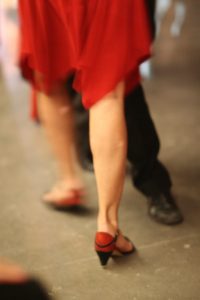 Movement during an Argentine Tango Dance.