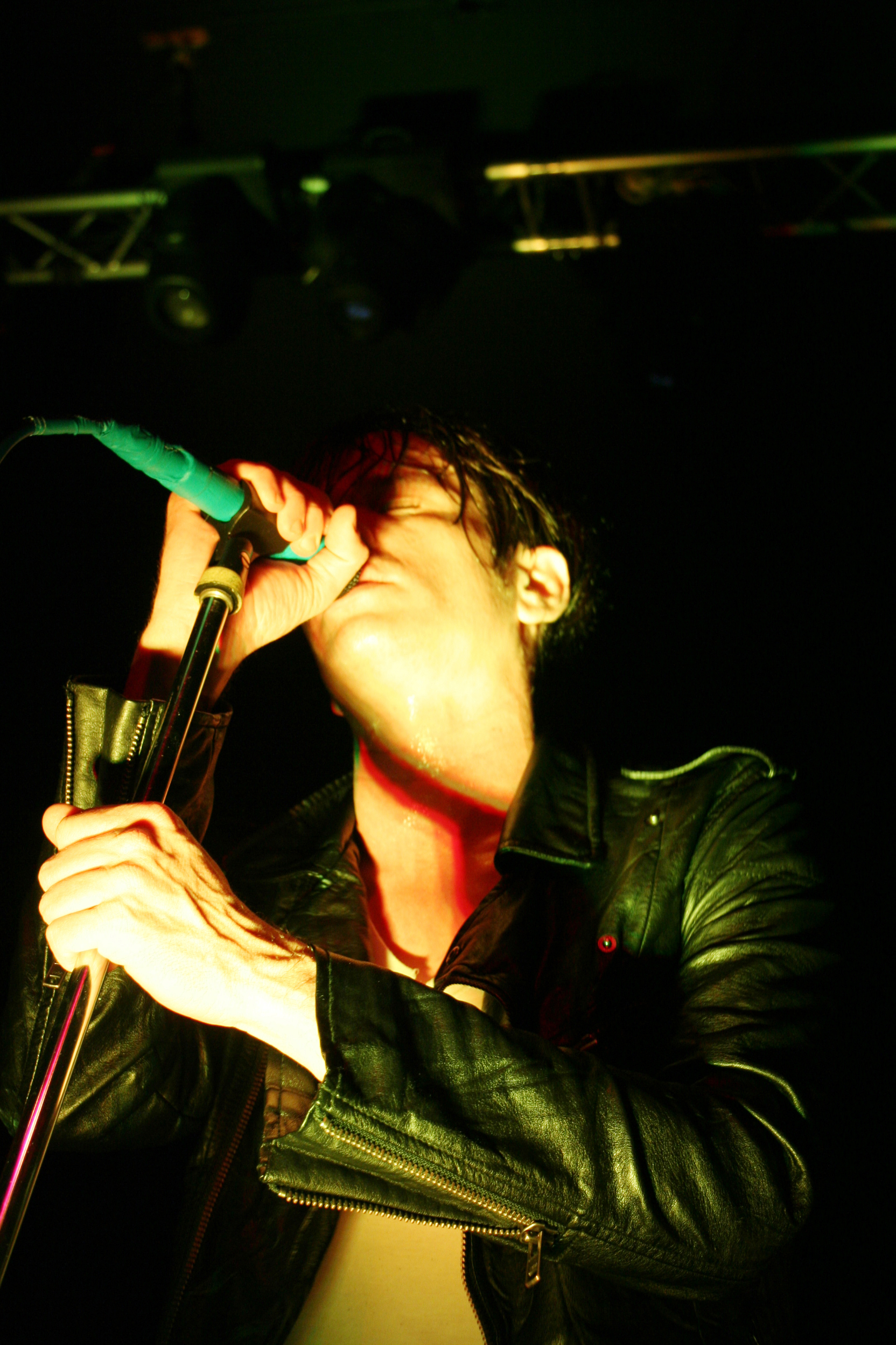 Lead Singer and Songwriter of the band Fun, Nate Ruess on stage
