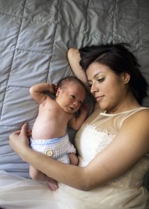 Mother and Son embrace in a photo session