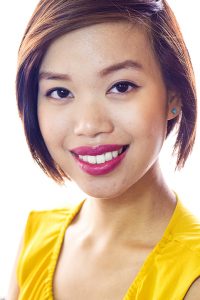 Duyen P. Tran - October 2013 - Headshot - Yellow Top with Red Hair