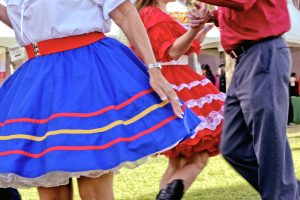 Square Dancing couples in vintage costumes in Arizona