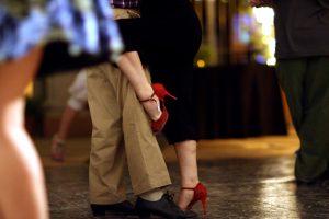 Close Dance Embrace during Argentine Tango Dance